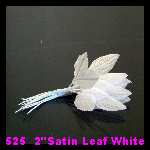 525 White Satin Leaf 2&quot;