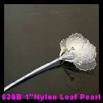 538B Nylon Leaf with Pearls 1&quot;